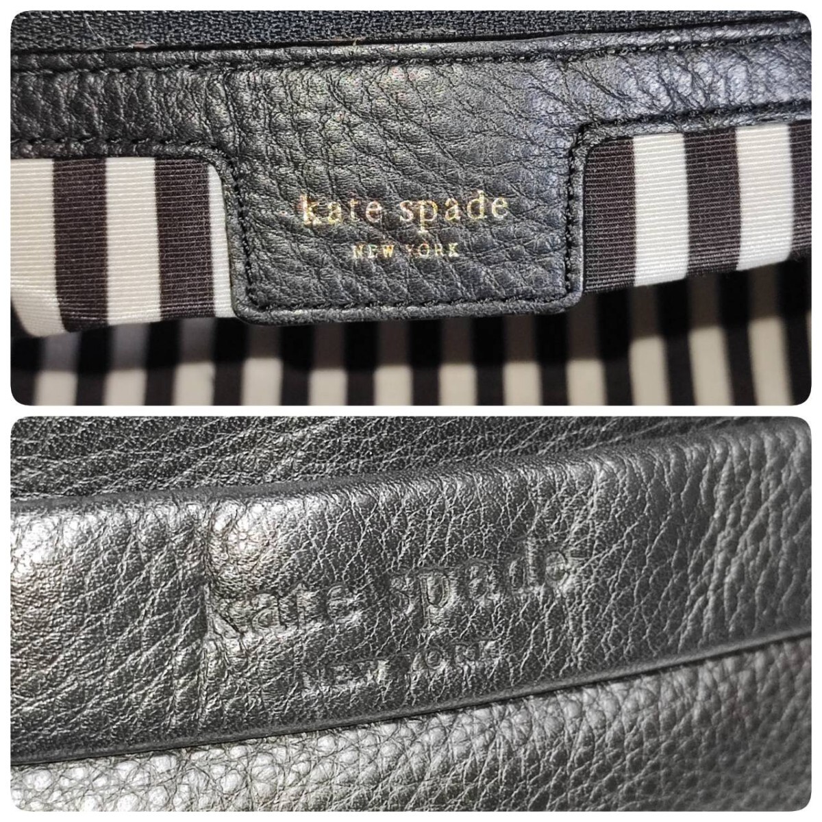 美品 ケイトスペード トートバッグ 本革 シボ革 レザー kate spade ブラック 黒 ビジネス ブリーフケース メンズ 大容量 仕事 A4 肩掛け 鞄_画像10