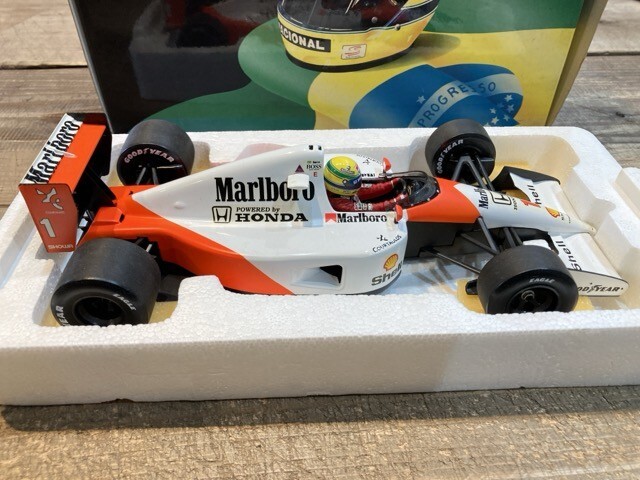 ミニチャンプス 1/18 マクラーレン ホンダ MP4/6 ワールドチャンピオン 1991 A.セナ 1 540911801 ※まとめて取引・同梱不可 [48-613]_画像6