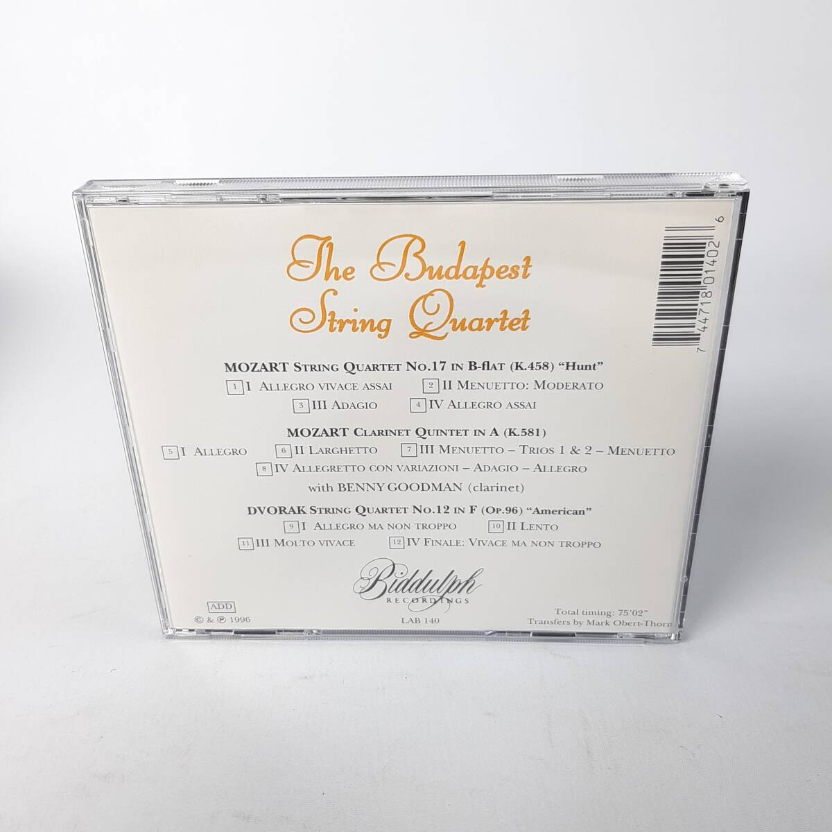 MA16【輸入盤】The Budapest String Quartet.The Complete Victor Recording. Mozart, Dvorak_画像2