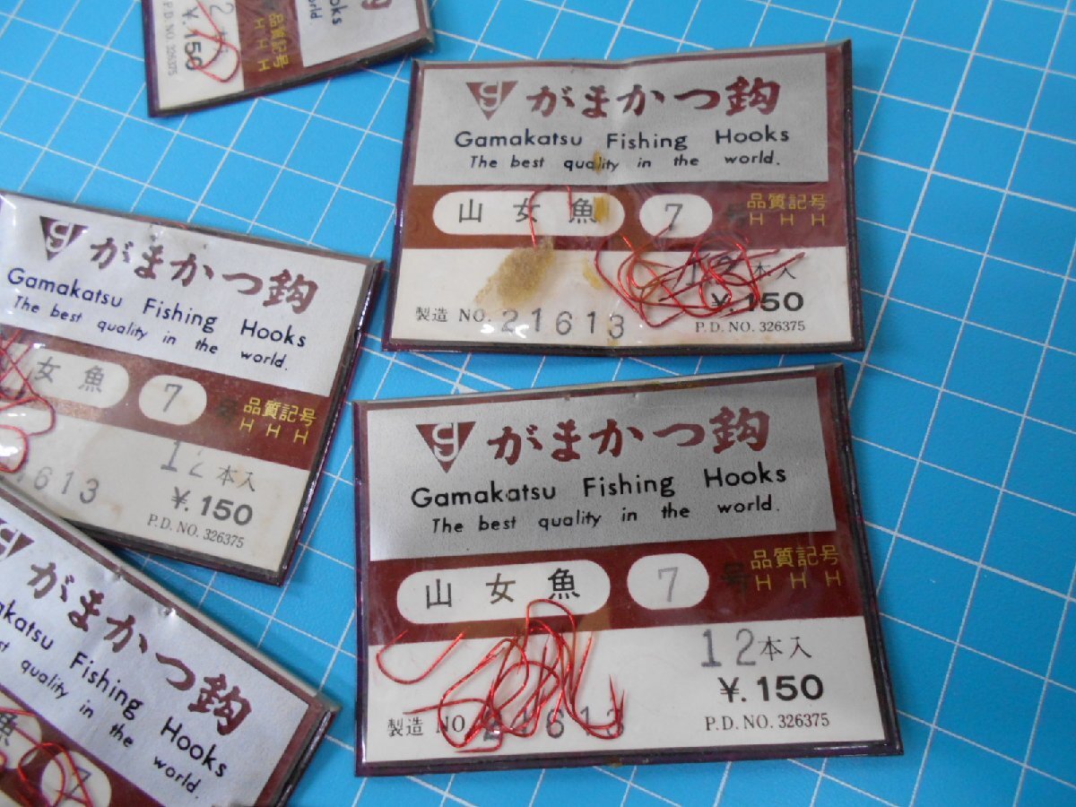  Gamakatsu *gamagatsu* mountain woman fish ( red needle )*yamame*7 number ×7 sheets!!333 jpy start!! liquidation!!