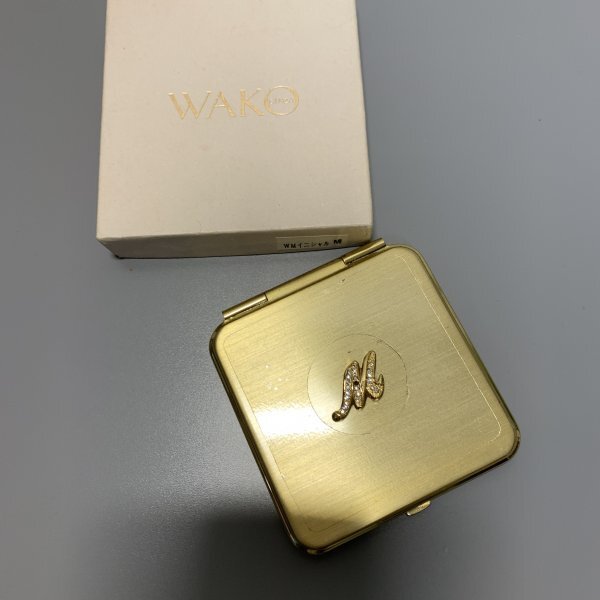 1 jpy ~ WAKO Wako wakou hand-mirror mirror Gold sk wear initial M C1920