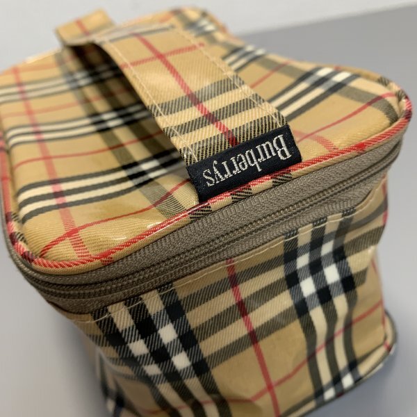 １円〜　BURBERRY　バーバリー　バニティ　コスメポーチ　ノバチェック　ベージュ　C2037_画像3