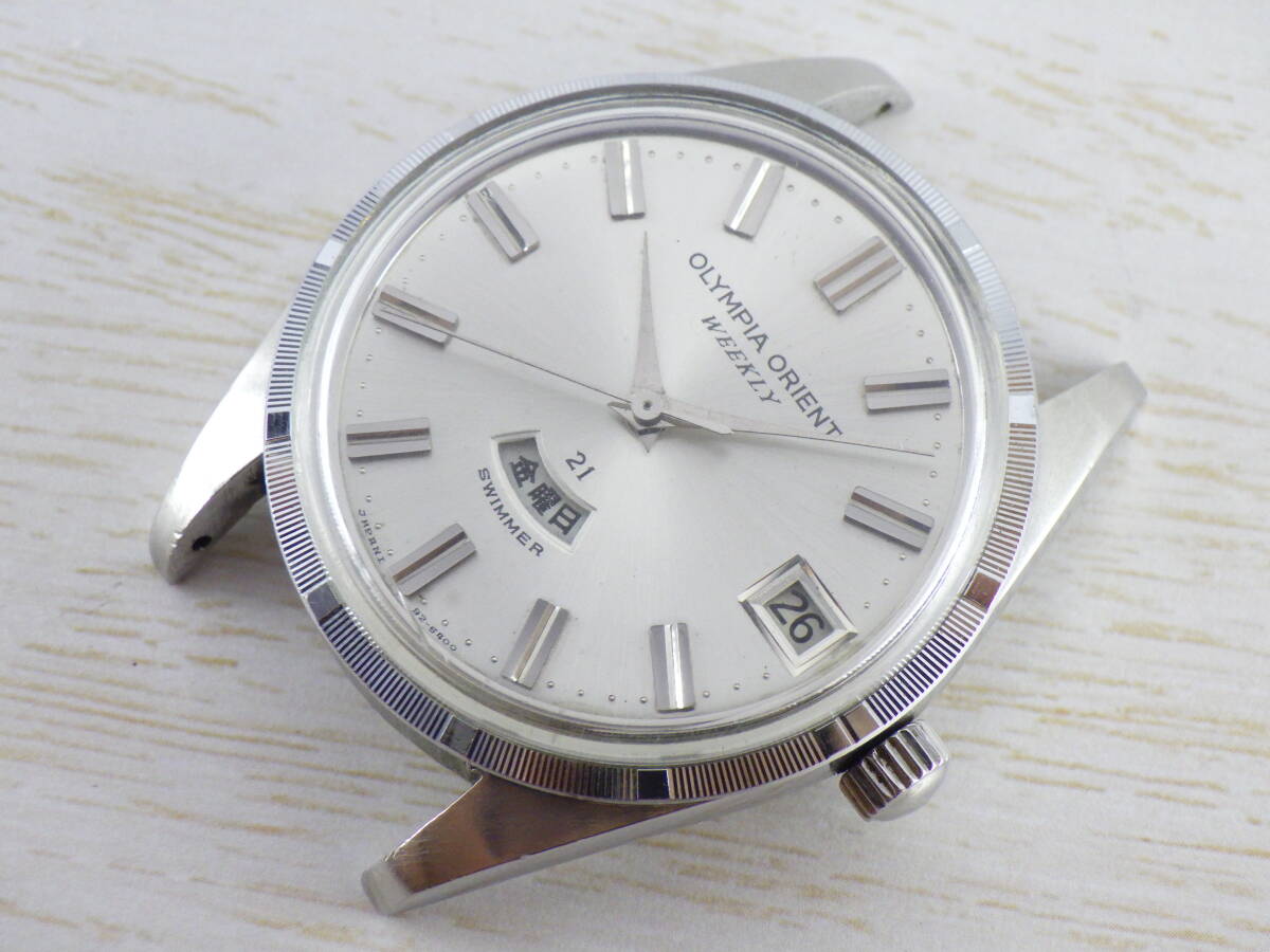 o Lynn Piaa Orient we k lease ima-OLYMPIA ORIENT WEEKLY SWIMMER 21 камень наручные часы автоматический античный Vintage часы 236