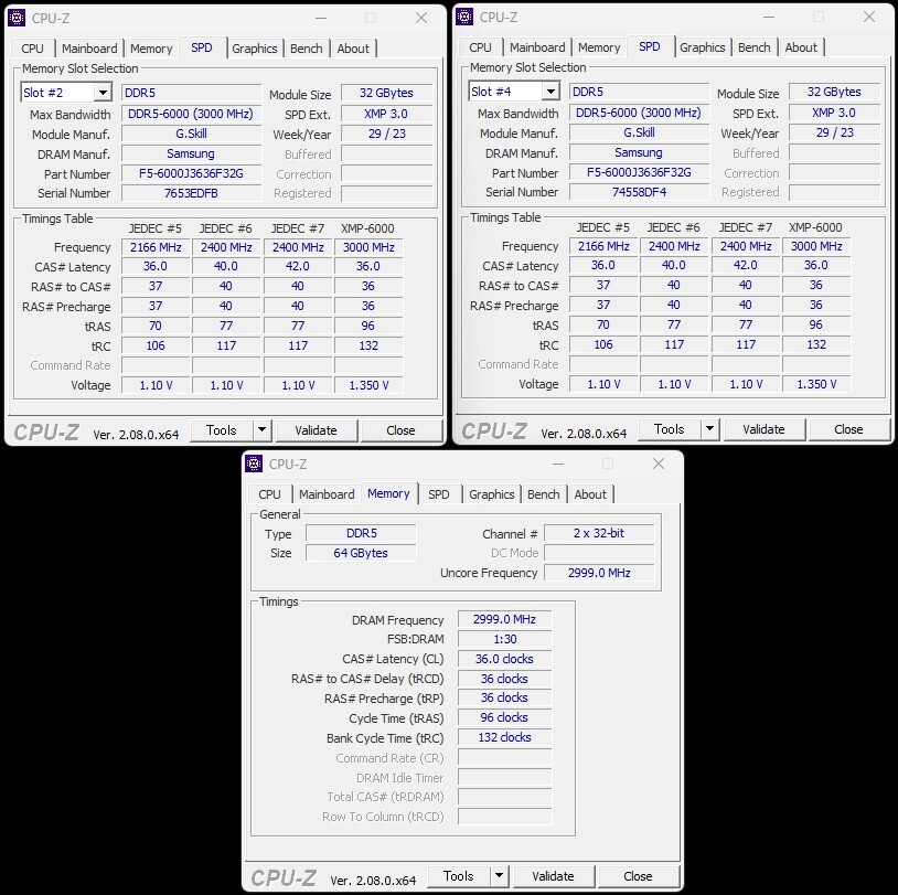 G.SKILL Trident Z5 RGB DDR5-6000 CL36 XMP 16GB×2枚 計32GBの画像7