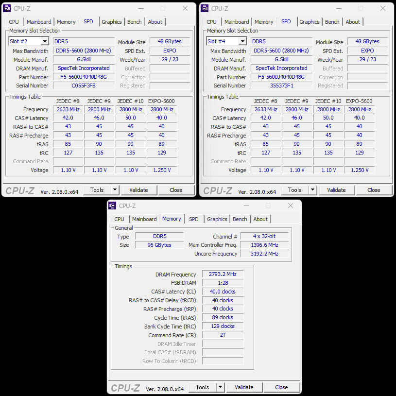 G.SKILL Trident Z5 Neo RGB DDR5-5600 CL40 XMP 48GB×2枚 計96GBの画像4