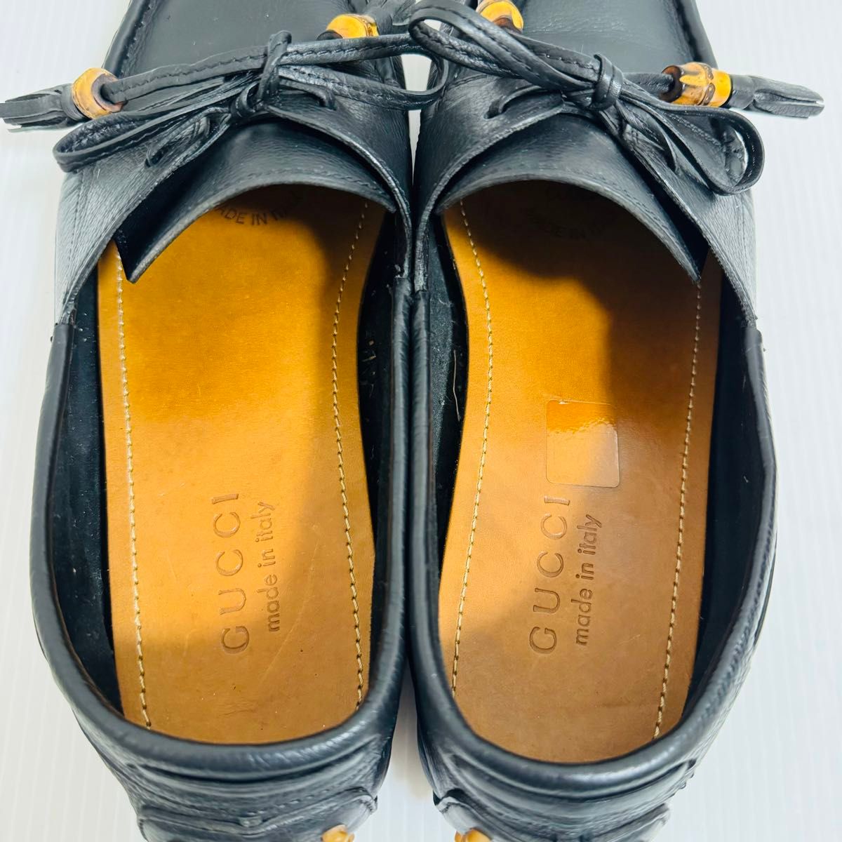 GUCCI】グッチ バンブー タッセルローファー ドライビング GUCCI】グッチ バンブー タッセルローファー ドライビング