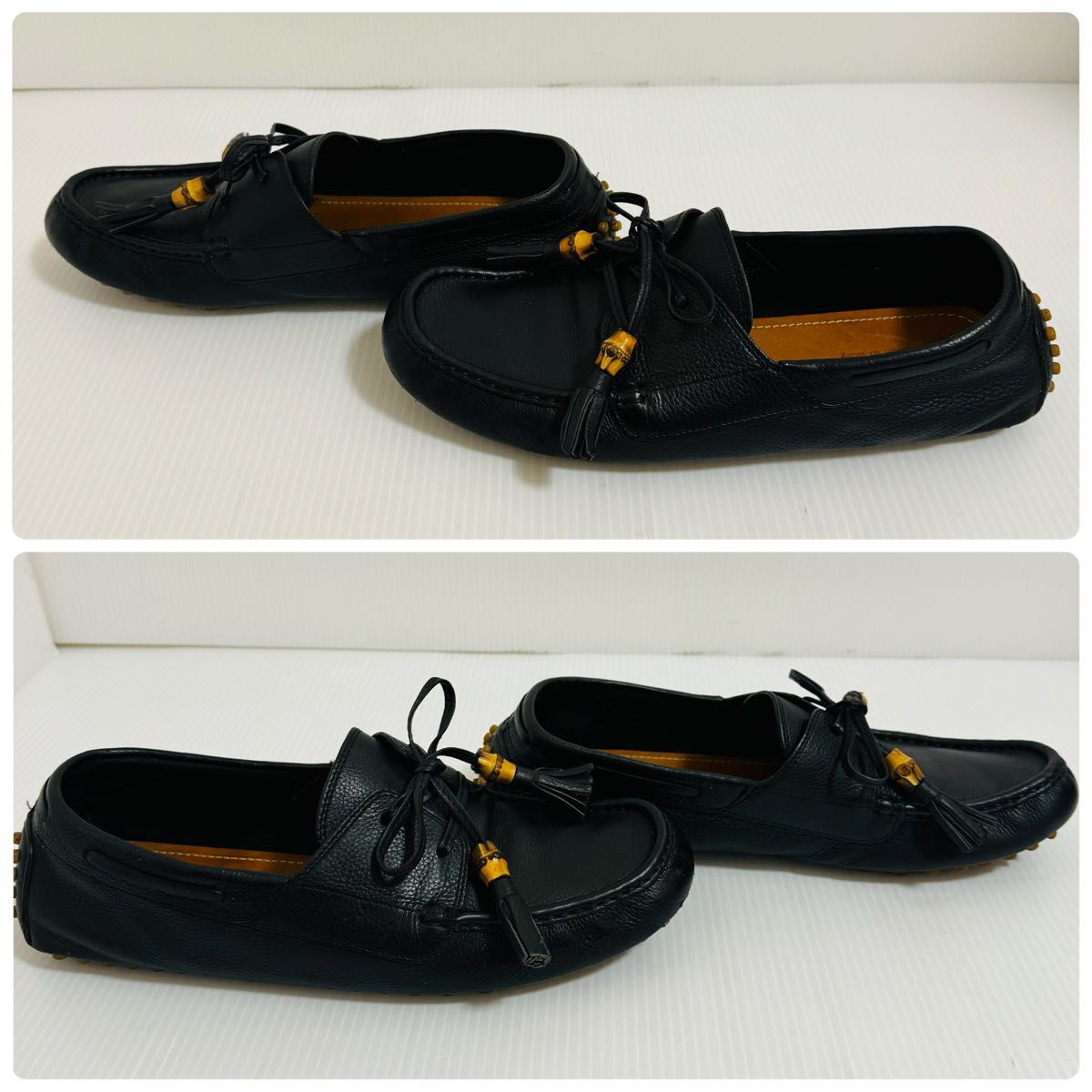 GUCCI】グッチ バンブー タッセルローファー ドライビング GUCCI】グッチ バンブー タッセルローファー ドライビング