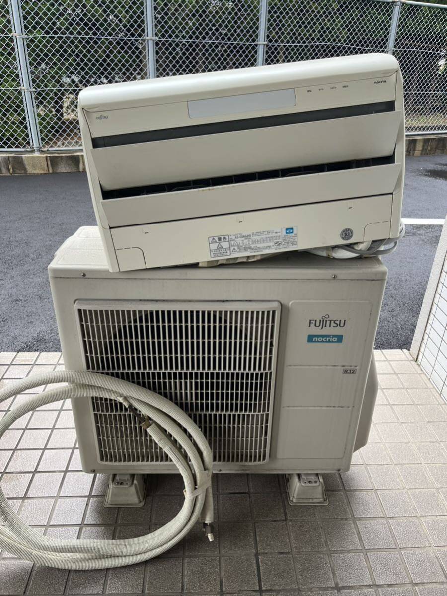 福岡市直接取引　富士通 FUJITSU nocria ルームエアコン AS-G56G2W 2017年製 18畳用 5.6kw 単相200V Gシリーズ フィルター自動おそうじ_画像1