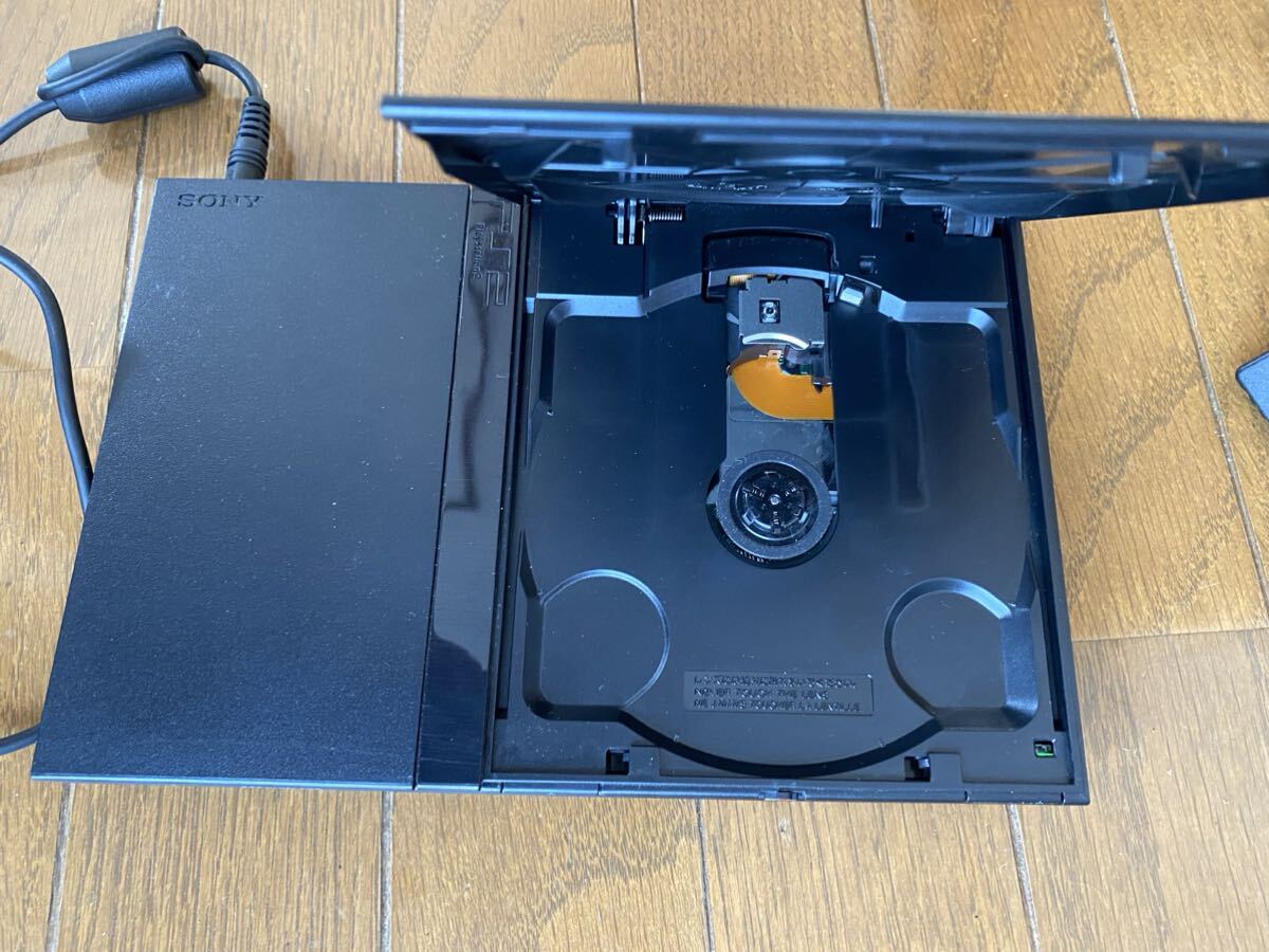 PS2 本体 セット 薄型 ブラック SONY PlayStation2 SCPH-70000 中古_画像3