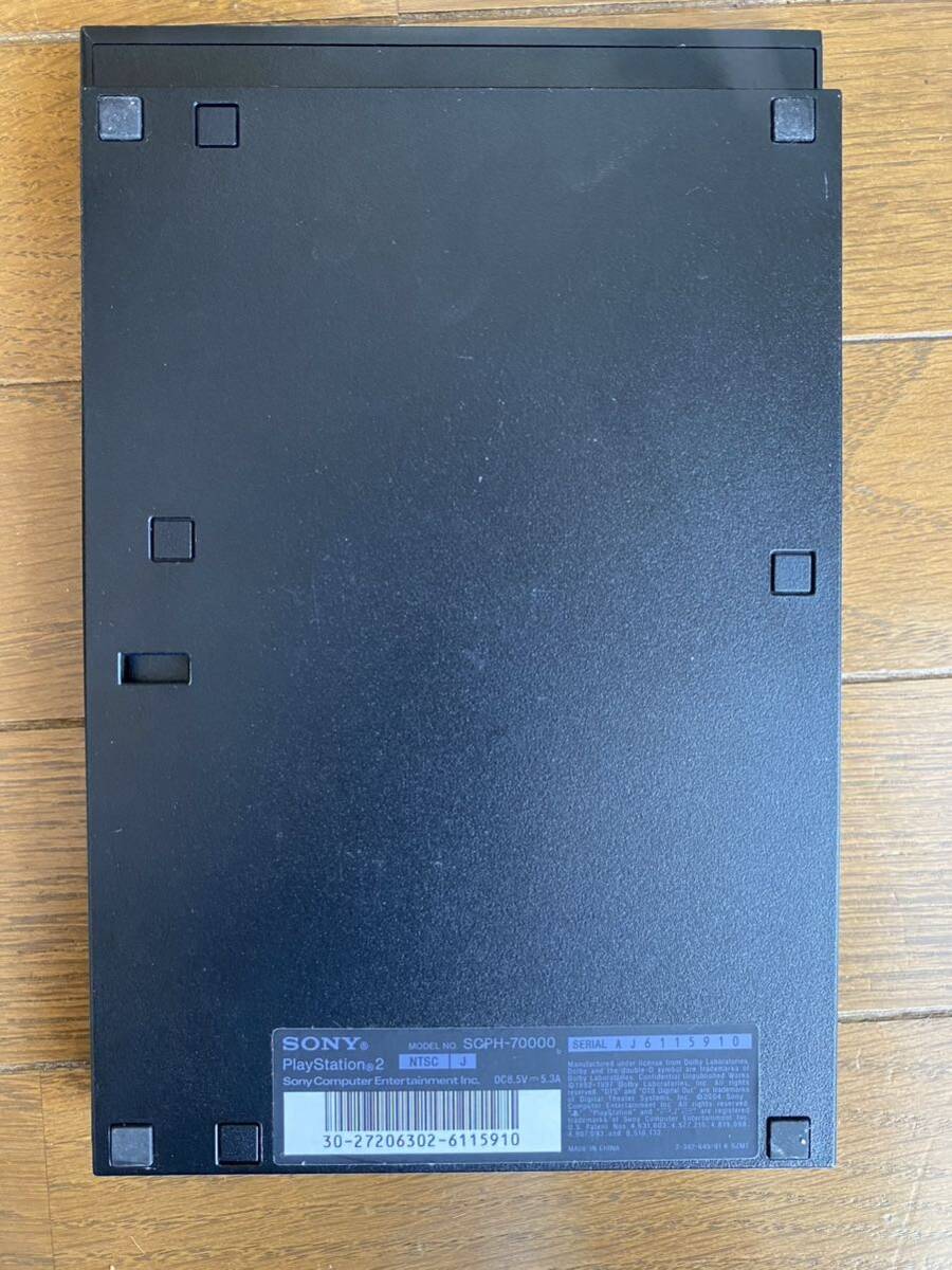 PS2 本体 セット 薄型 ブラック SONY PlayStation2 SCPH-70000 中古_画像4