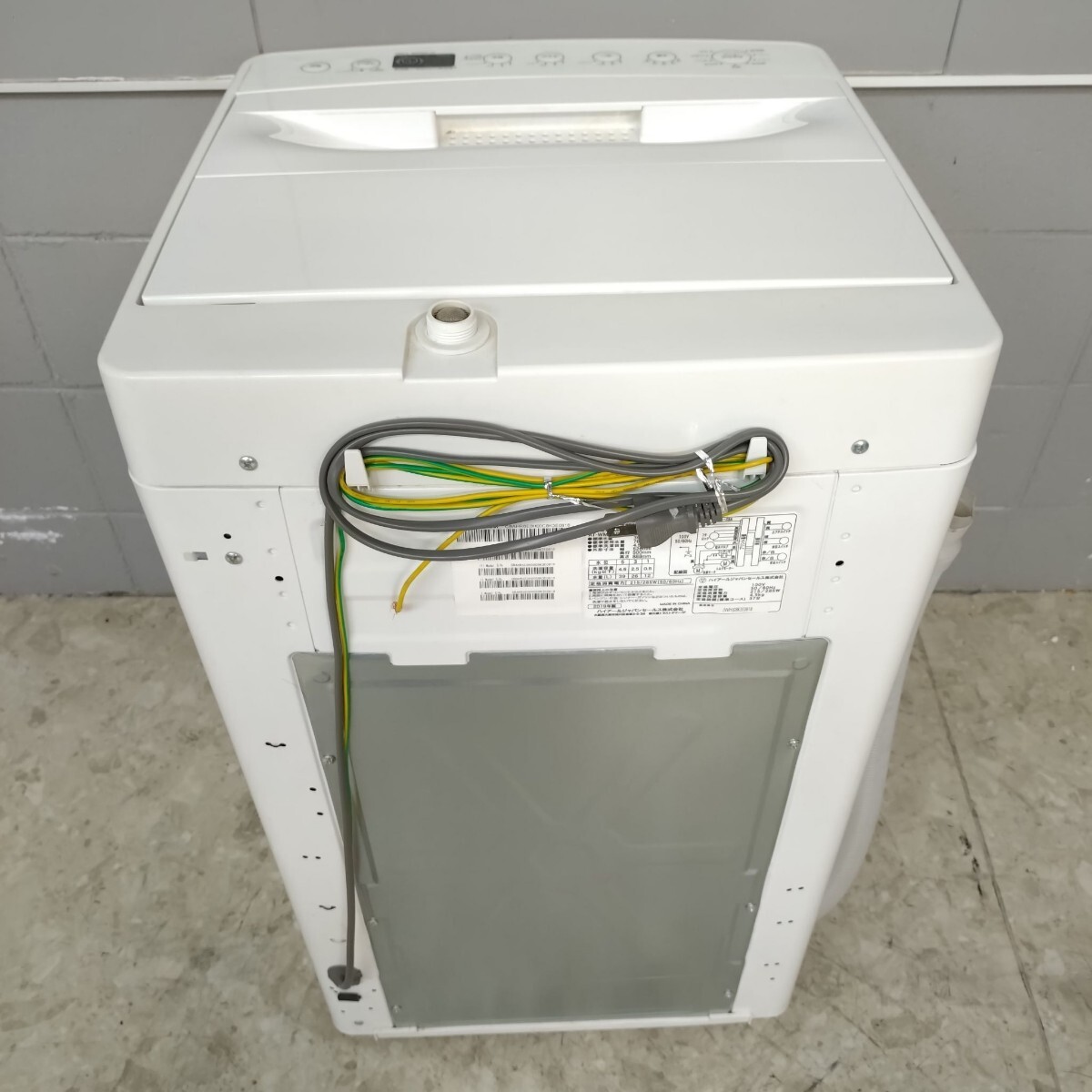 Haier ハイアール 全自動電気洗濯機 AT-WM45B 4.5kg 動作確認済み メンテナンス済み 洗濯機 ホワイト 引き取り可能 _画像3