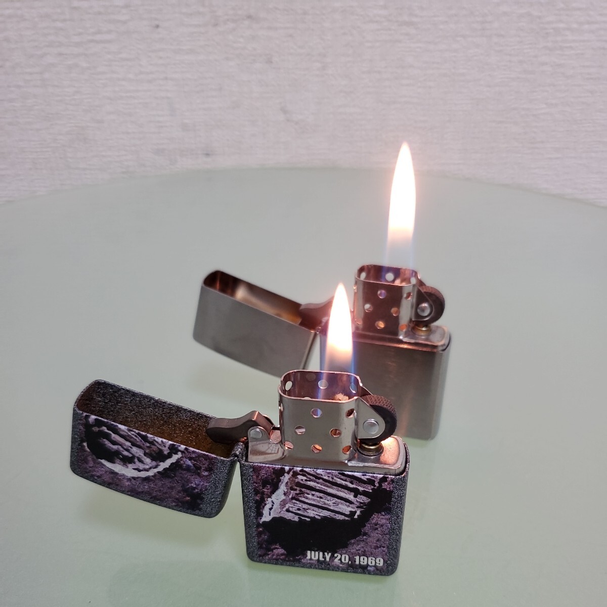 ZIPPO ジッポ ジッポー オイルライター 着火確認済み 7個 まとめ売り 月面着陸 GUARANTEE ピンク シルバー USA製 ライター の画像7