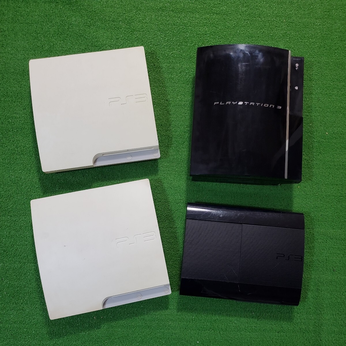 PS3 薄型あり 本体 合計4台 CECH-4000B CECH-3000A CECHA00 ブラック ホワイト まとめ売り PlayStation3 プレイステーション3 プレステ3_画像1