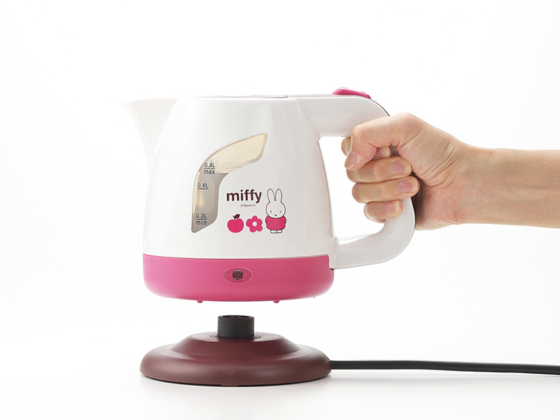  unused Miffy electric kettle 0.8L white × pink 