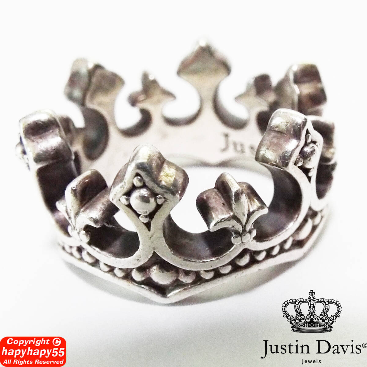 定価3 3万 JUSTIN DAVIS PALACE CROWN リング 13号 クラウン 定価3 3万 JUSTIN DAVIS PALACE CROWN リング 13号 クラウン