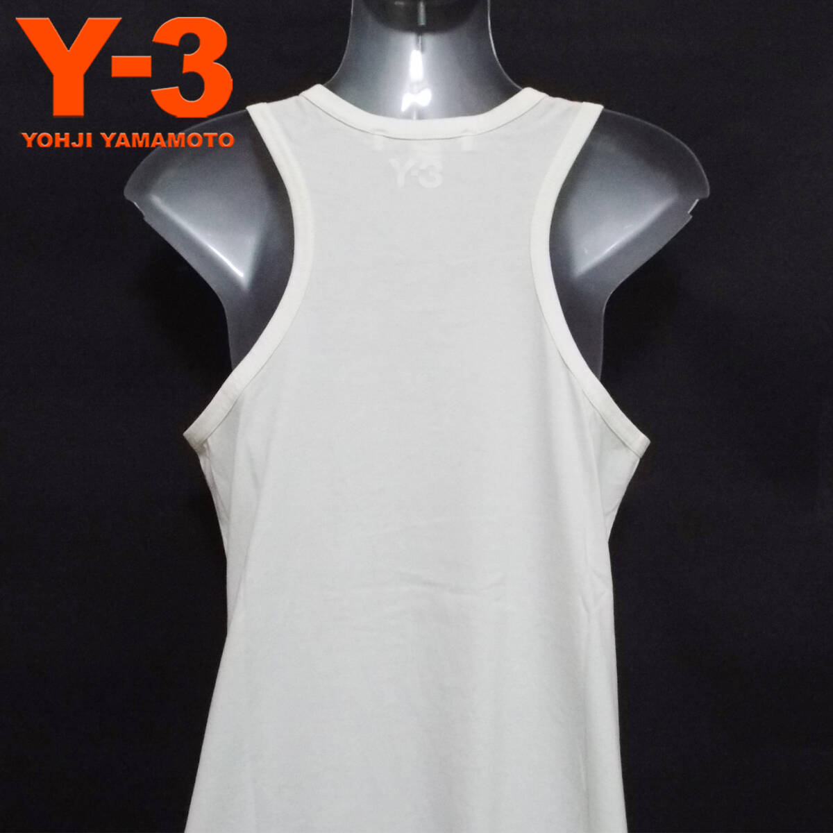 #Y-3 3 stripe signature long tanker * no sleeve deformation cut and sewn cotton One-piece Yohji Yamamoto Adidas collaboration 
