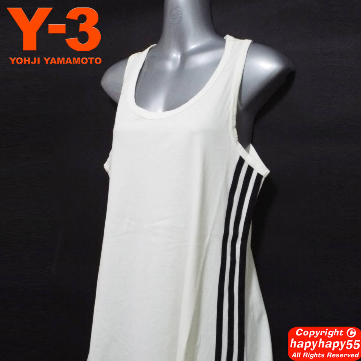 Y-3 3ストライプ シグネチャー ロングタンク ノースリーブ 変形 Y-3 3ストライプ シグネチャー ロングタンク ノースリーブ 変形