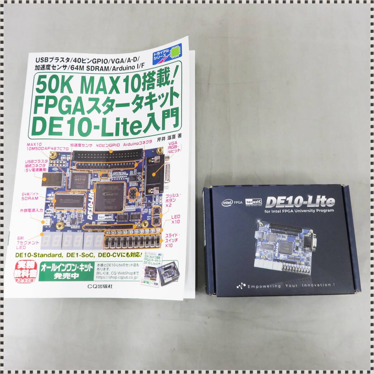 【 未開封 】 Terasil DE10-Lite INTEL MAX10 FPGA EVAL BORD CQ出版社 書籍付き HA041405の画像1