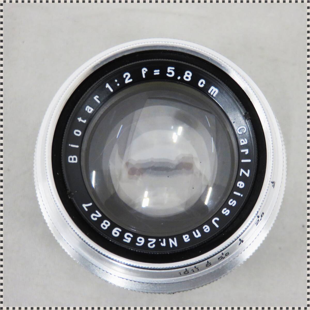 Carl Zeiss Jena Nr. Biotar 58mm f/2 ドイツ製 カールツァイス イエナ ビオター HA041501の画像2