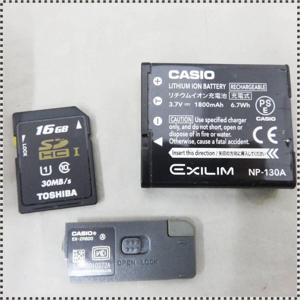 【 訳あり 】 カシオ EXILIM EX-ZR800 コンパクトデジタルカメラ ホワイト 16GB SDカード付き CASIO コンデジ HA041706の画像8
