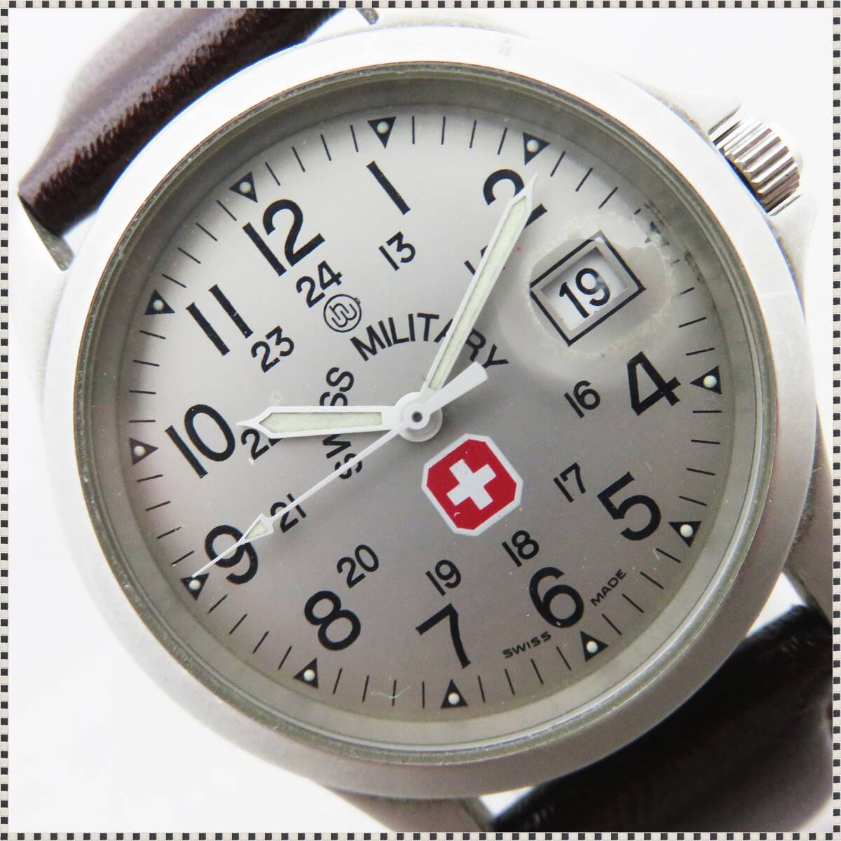 スイスミリタリー クォーツ 腕時計 6-413 稼働品 SWISS MILITARY HA042201の画像1