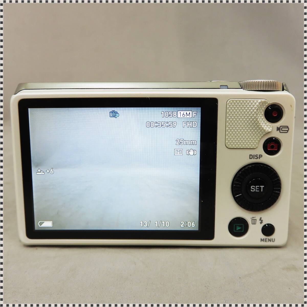 【 訳あり 】 カシオ EXILIM EX-ZR800 ホワイト 充電器/16GBSDカード付 コンデジ CASIO HA042601_画像5