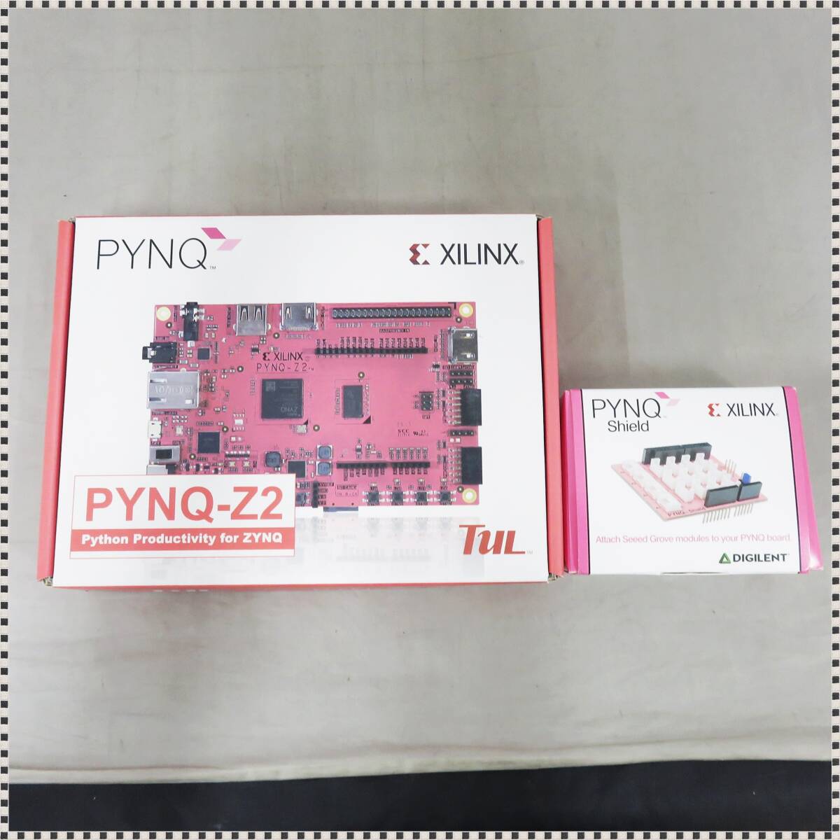 【 未使用まとめ2点セット 】 TUL Xilinx PYNQ-Z2 Python Productivity for ZYNQ 7020 開発ボード + アダプターボード HA042808_画像1