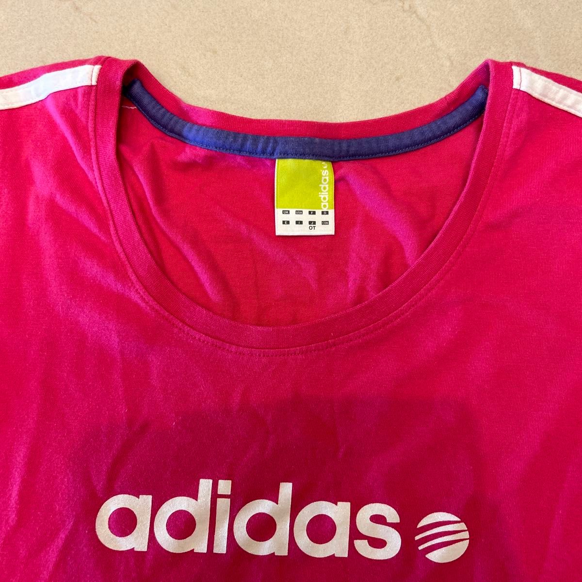 adidas レディースTシャツ　ピンク色で可愛いですよ