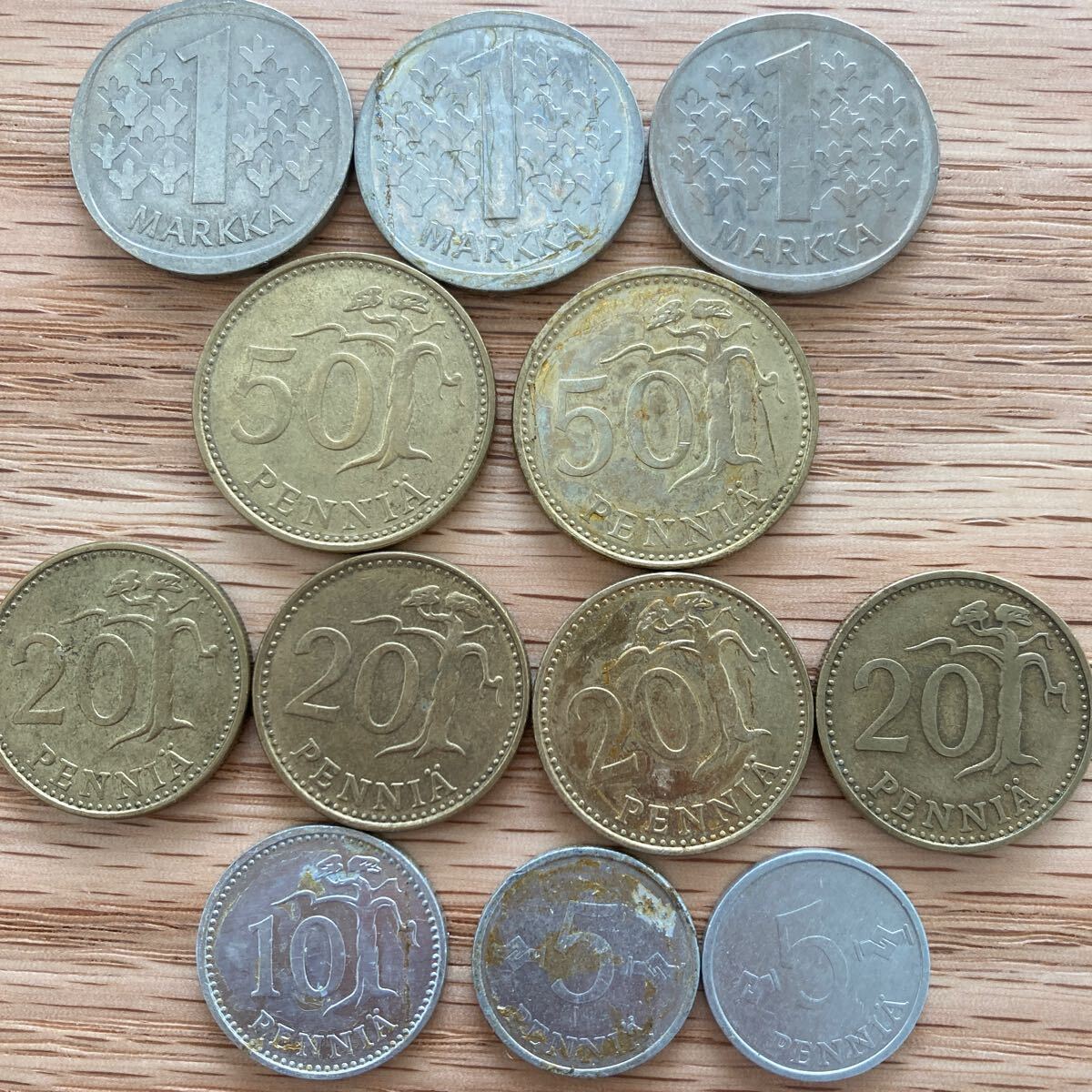 フィンランド マルッカ ペンニ 30枚 約0.12kg まとめ 硬貨 海外コイン 外国コイン 古銭 コイン 旧硬貨 アンティーク 貨幣 外貨 TASAVALTAの画像5