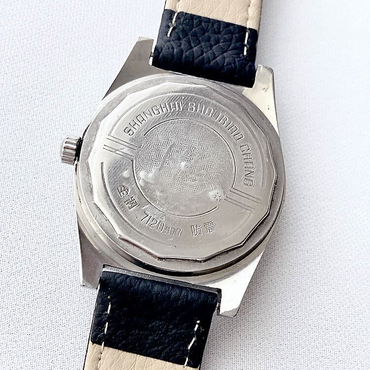 SHANGHAI 上海 19石 メンズ手巻き腕時計 稼動品 ベルト未使用 ②の画像7