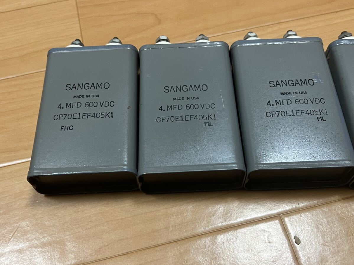 SANGAMO 4MFD 600VDC 真空管パーツ4個_画像2