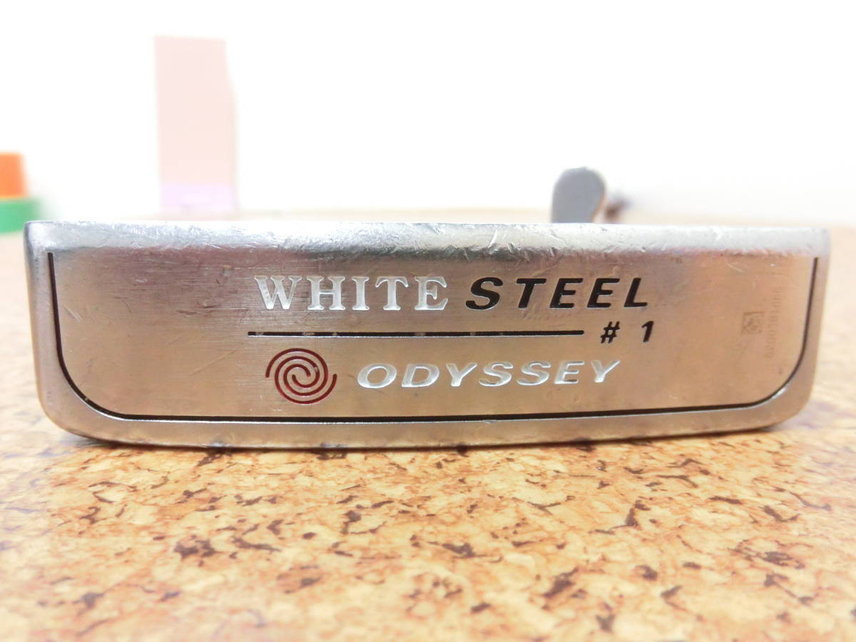 ♪ODYSSEY オデッセイ WHITE STEEL #1 ホワイトスチール パター 34インチ 純正スチールシャフト 中古品♪T1424_画像2