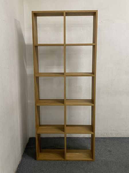 無印良品/MUJI スタッキングシェルフ・5段×2列・オーク材 幅82×奥行28.5×高さ200cm 中古家具 店頭引取歓迎 ■R8169の画像2