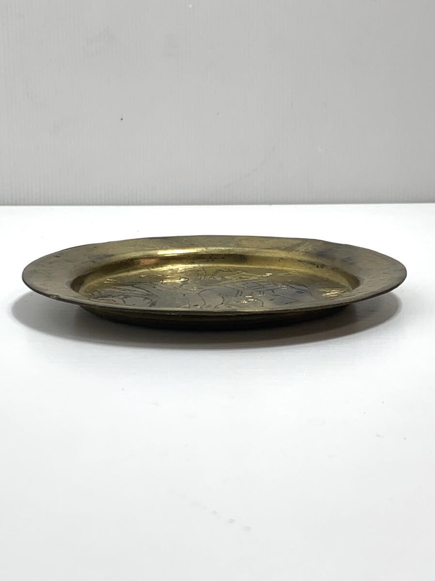 ヴィンテージのオリエンタル真鍮皿キャメル華やかなキャンドル皿1930年代壁掛けVintage of Oriental Brass Dishes Ornate Candle Dish. _画像2