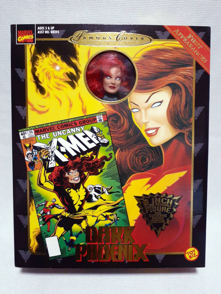 トイビズ 1998年 8″ X-MEN ダークフェニックス ドール風アクションフィギュア DARK PHOENIX マーベル FAMOUS COVER TOYBIZ アベンジャーズ_商品説明を必ずお読みください