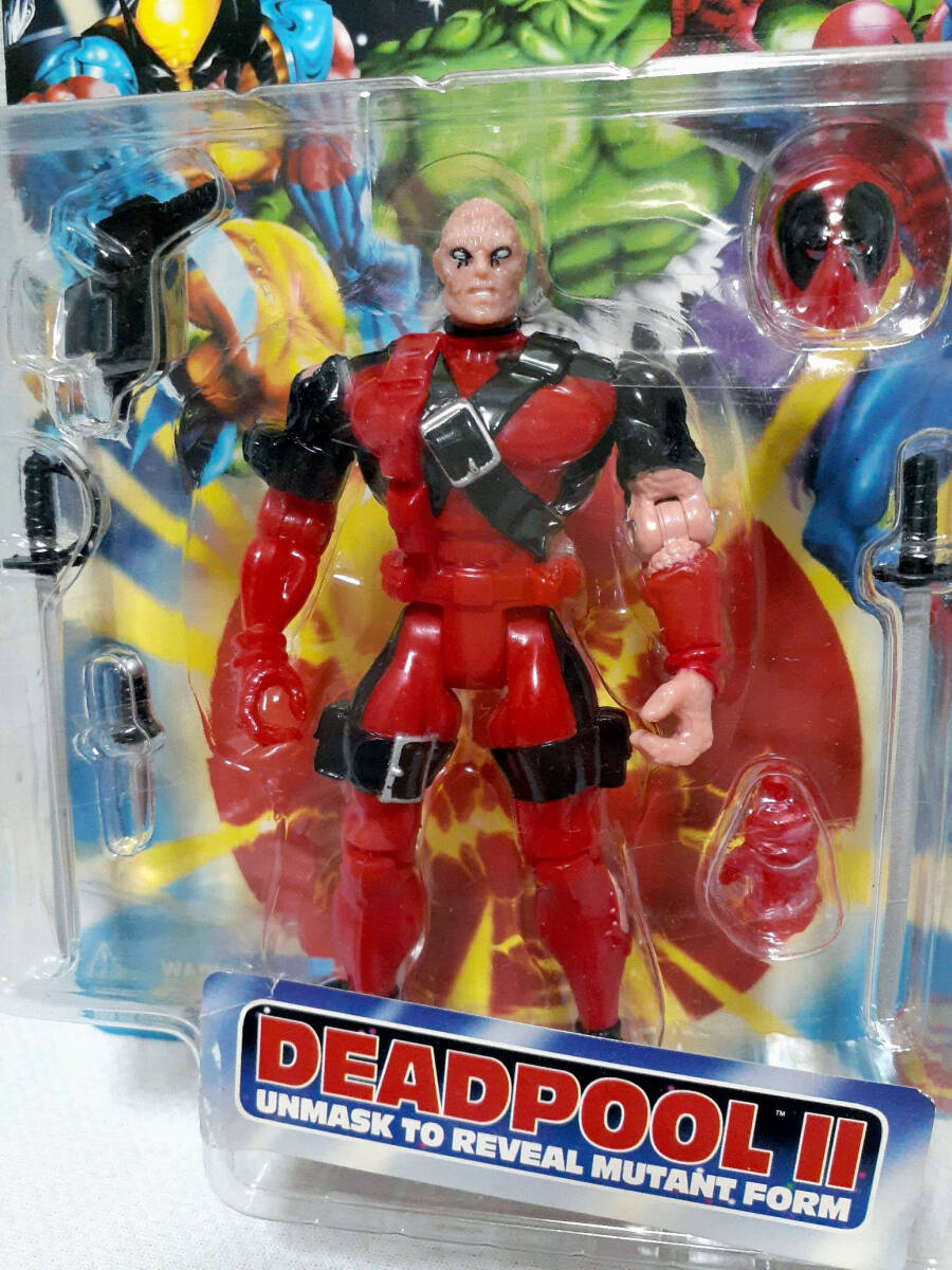 トイビズ 1996年 5″ デッドプールⅡアンマスクド MARVEL UNIVERSE　UNMASKED DEADPOOL *TOYBIZ マーベル ユニバース X-MEN ウルヴァリン_画像2