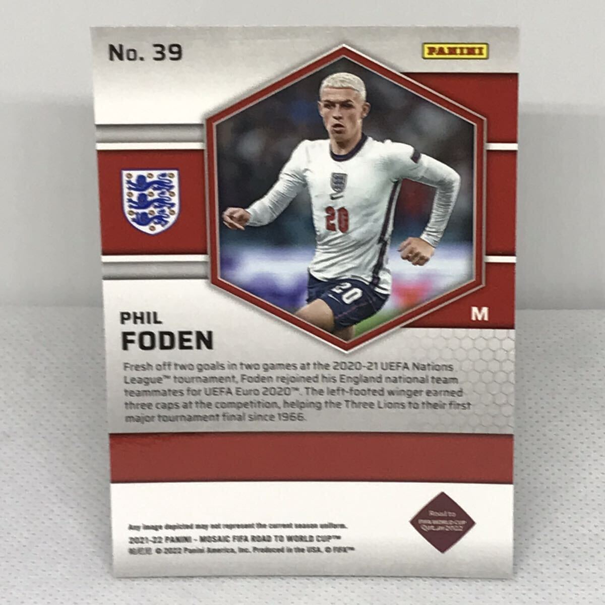 #39 2022 PHIL FODEN PANINI MOSAIC WORLD CUPの画像2