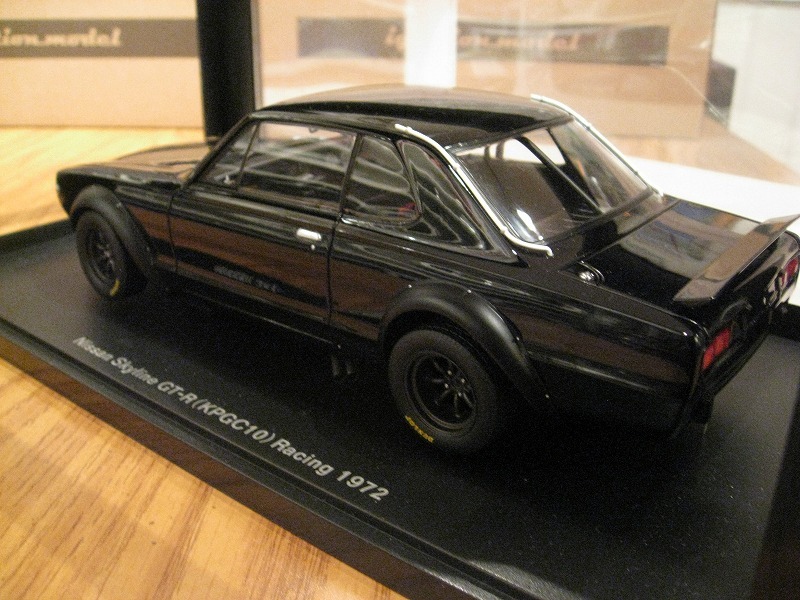 1000円スタート★オートアート1/18 日産スカイラインGT-R ハコスカ レーシング(KPGC10)1972 ブラック 87278☆_画像4