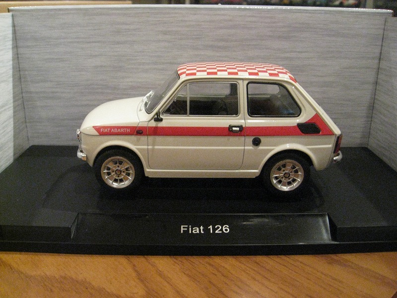 *MCG модель машина группа 1/18 FIAT126 abarth specification белый | красный контрольно-измерительный прибор * Fiat 126