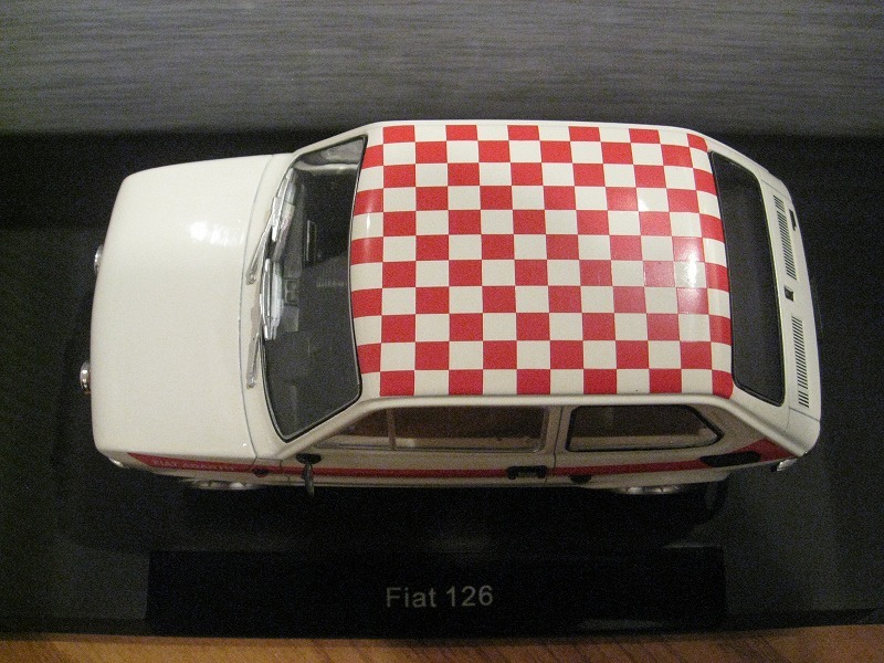 *MCG модель машина группа 1/18 FIAT126 abarth specification белый | красный контрольно-измерительный прибор * Fiat 126