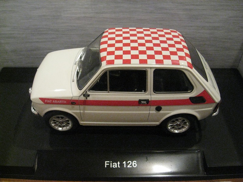 *MCG модель машина группа 1/18 FIAT126 abarth specification белый | красный контрольно-измерительный прибор * Fiat 126