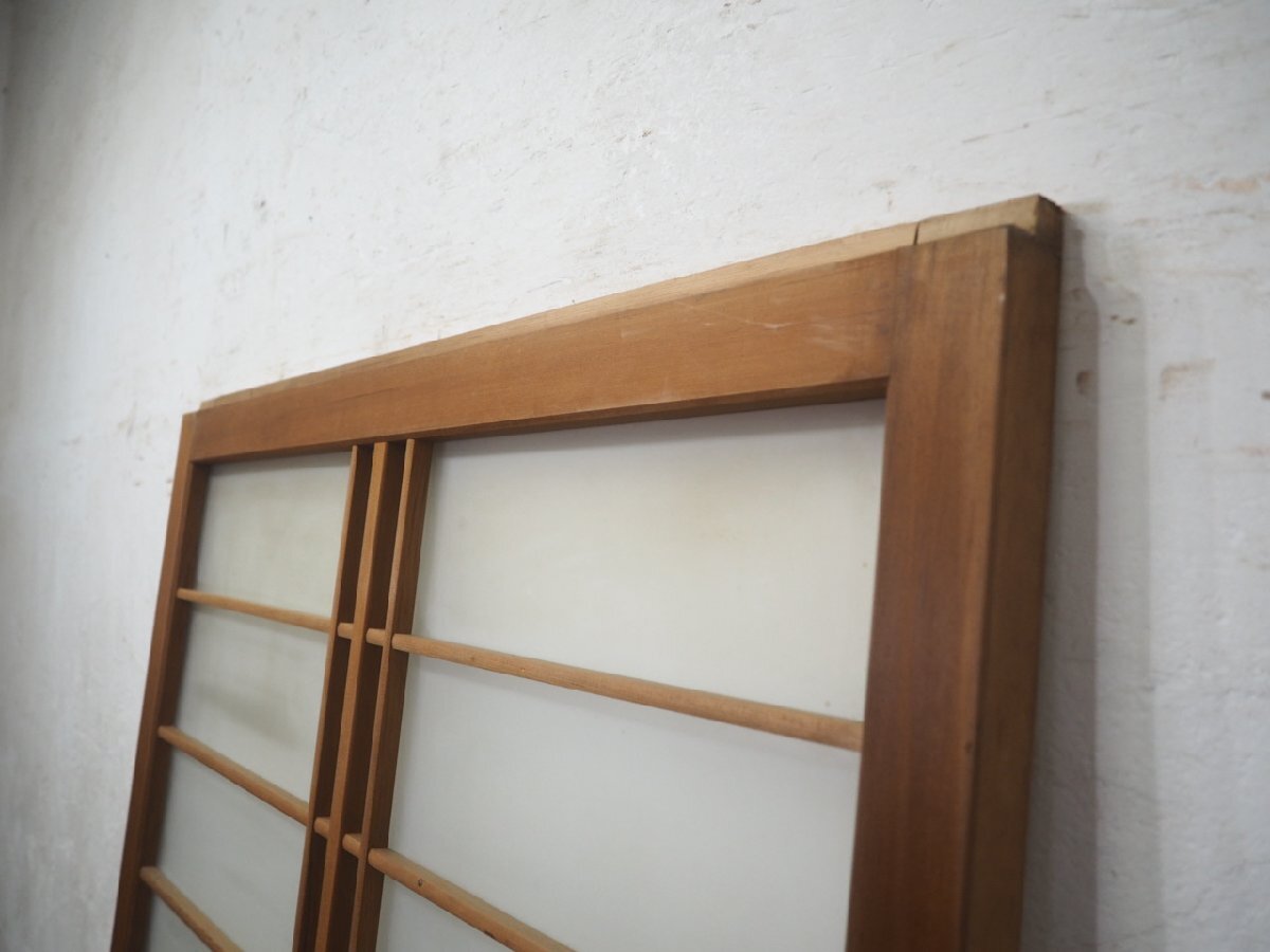 taQ0184*(4)[H176,5cm×W90,5cm]* wonderful collection . skill. old wooden glass door * fittings sliding door sash old Japanese-style house reproduction retro antique M pine 