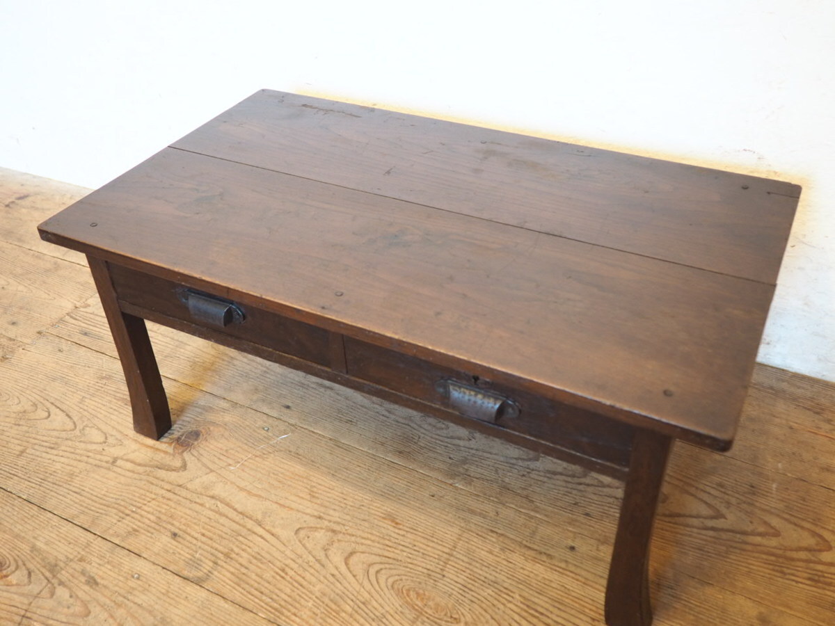 taW0507* tabletop W76cm×D44cm* Vintage * retro taste ... old wooden writing desk * low table low dining table desk low table exhibition pcs antique K block 