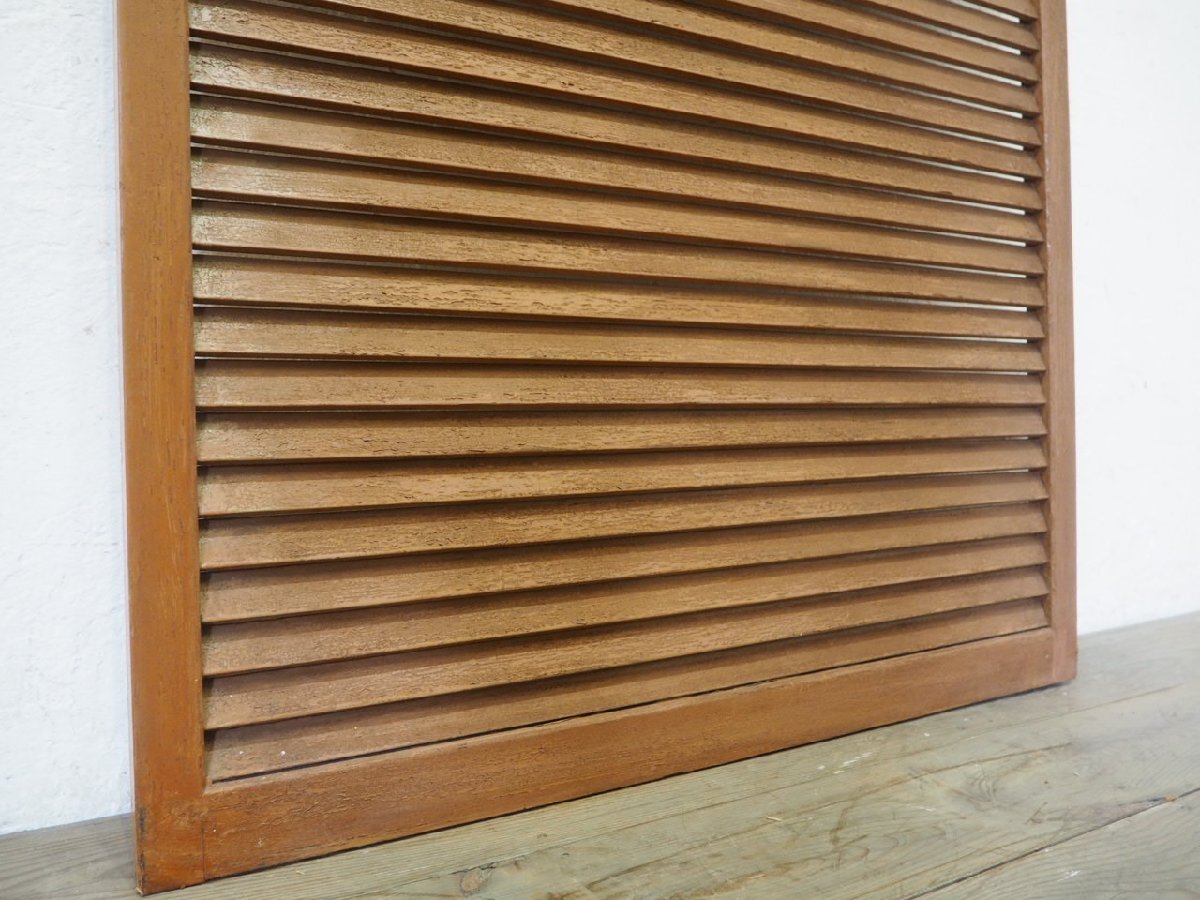 taQ0504*(4)[H217,5cm×W94cm]* Vintage * louver design. large wooden sliding door * large fittings wooden door armour door sash retro sunshade O pine 
