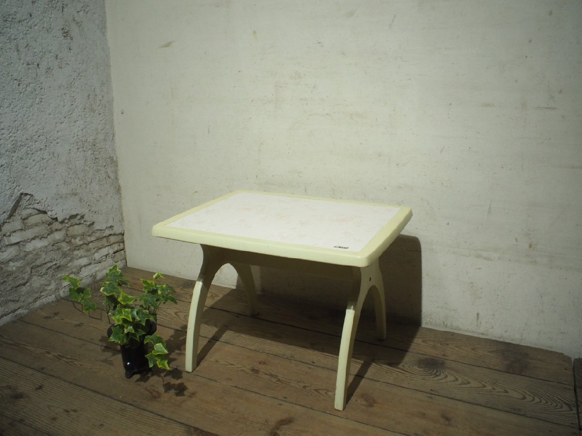 taH0431*① настольный W63cm×D50cm* Old Karimoku. ретро старый из дерева центральный стол * подлинная вещь стол стол старый мебель кофе Vintage K.4