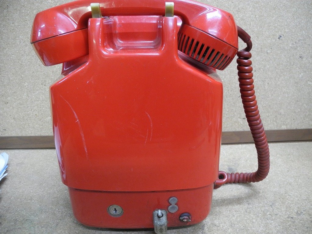 赤電話 671-A2N電話機 1975 田村電機製作所1975／公衆電話・貯金箱・修理用・部品取り (^41XD17Cの画像8