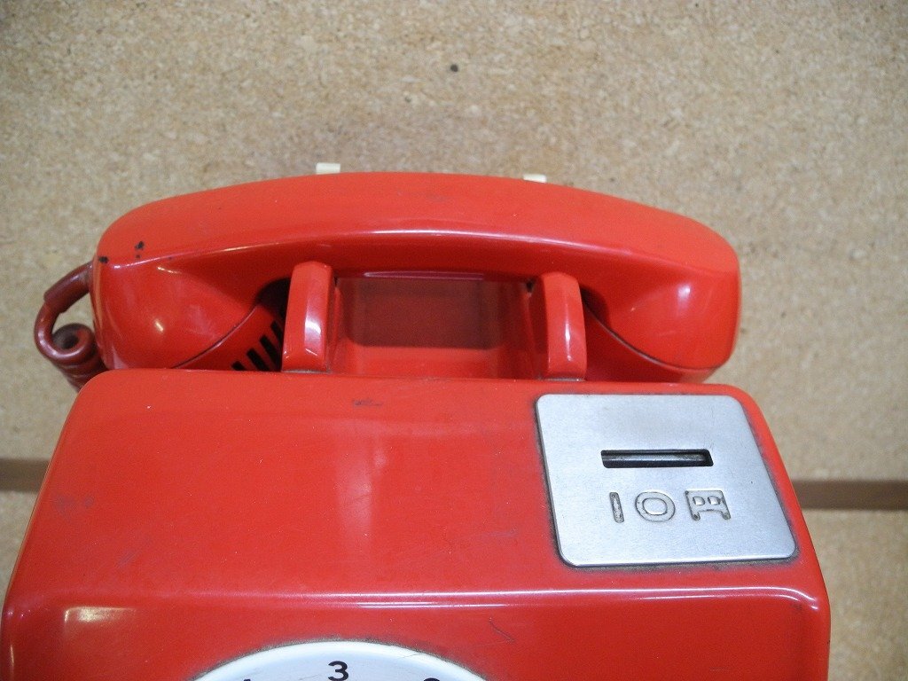 赤電話 671-A2N電話機 1975 田村電機製作所1975／公衆電話・貯金箱・修理用・部品取り (^41XD17Cの画像4