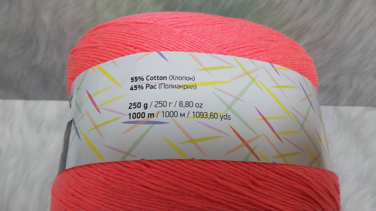 輸入 毛糸 Yarn Art ヤーンアート Flowers Vivid アクリル45％ コットン55％ 250g×1個 1000ｍ カラー505 トルコ 海外の画像5
