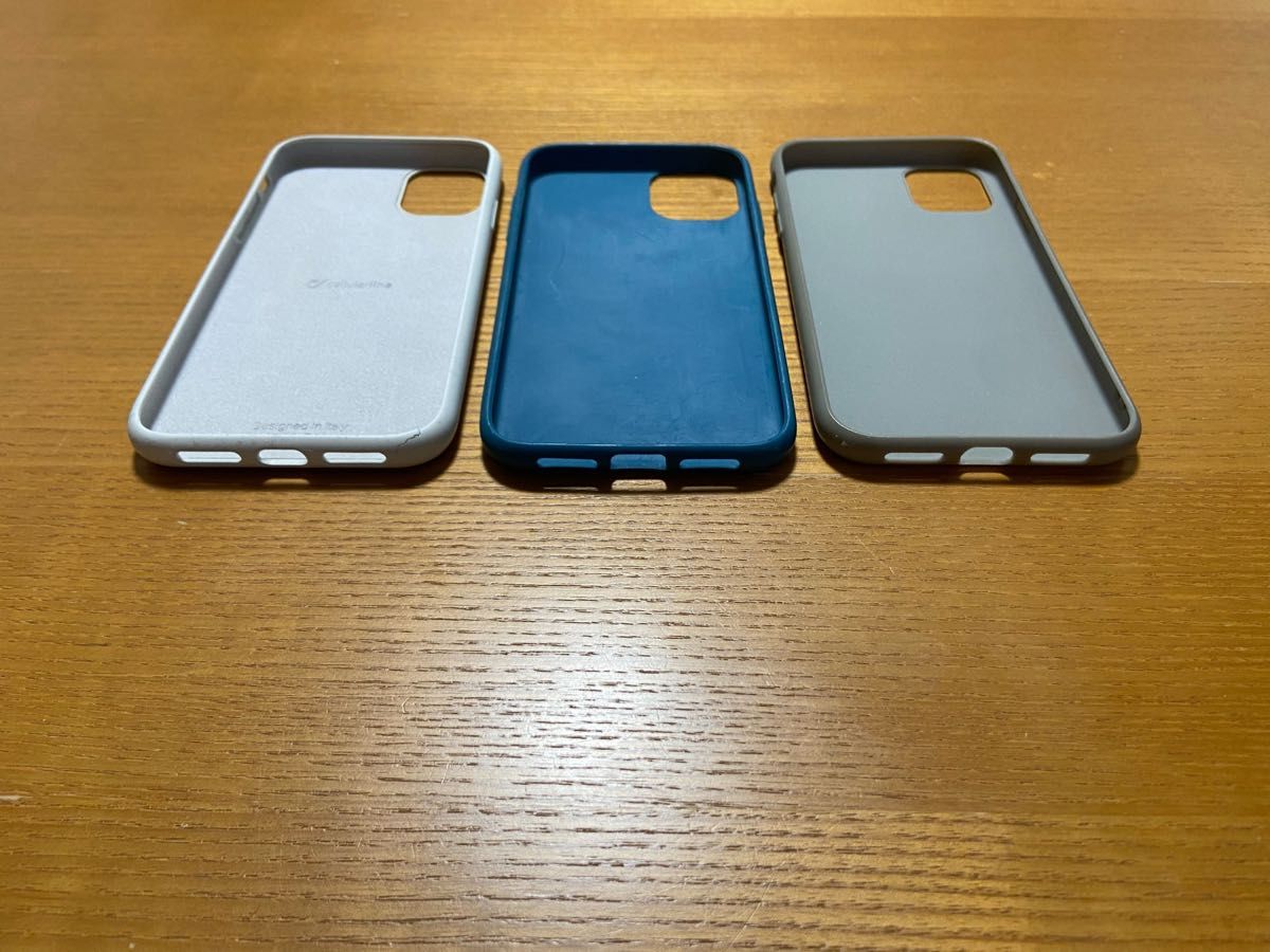 iphone 11 ケース　ソフト　　プラスチック　ブルー ホワイト　３個セット