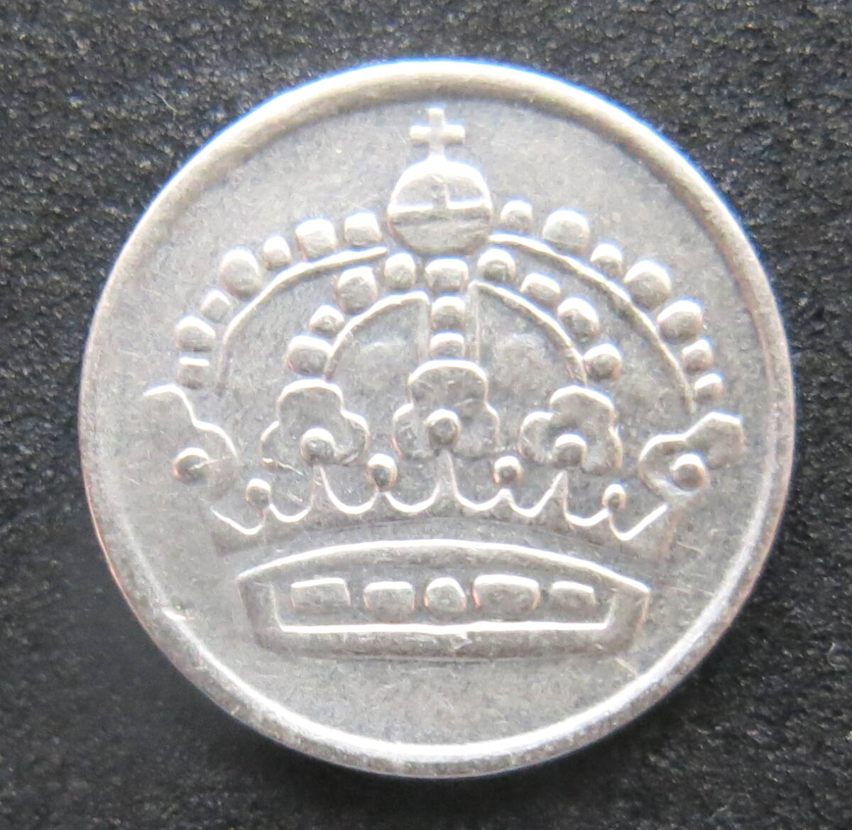 スウェーデン 10オーレ銀貨　1957年 _画像2